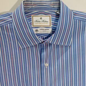 Brooks Brothers Men's 17.5/31.5 Thomas Mason Luxury Collection Dress Shirt